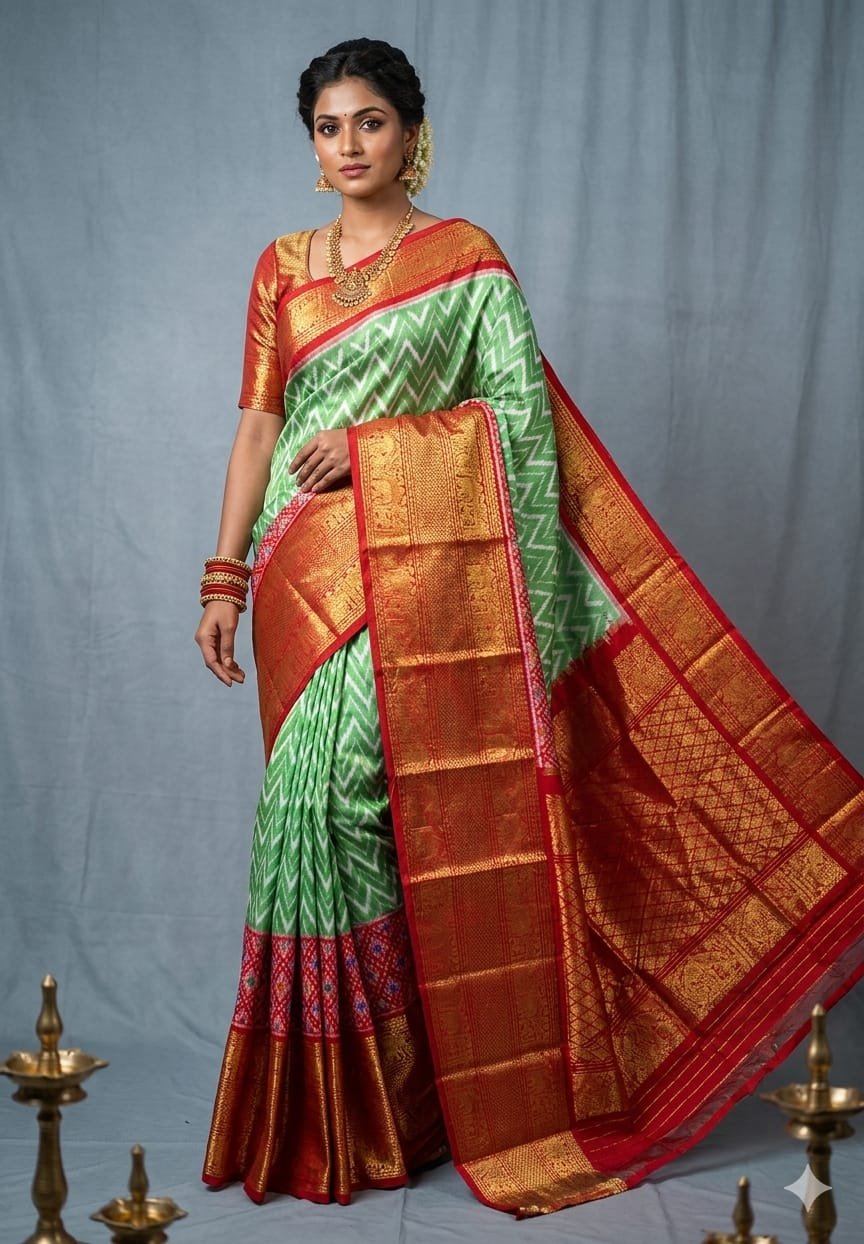 Kanchi Border Ikat - PDLSO16-KBRPIFSDC-02