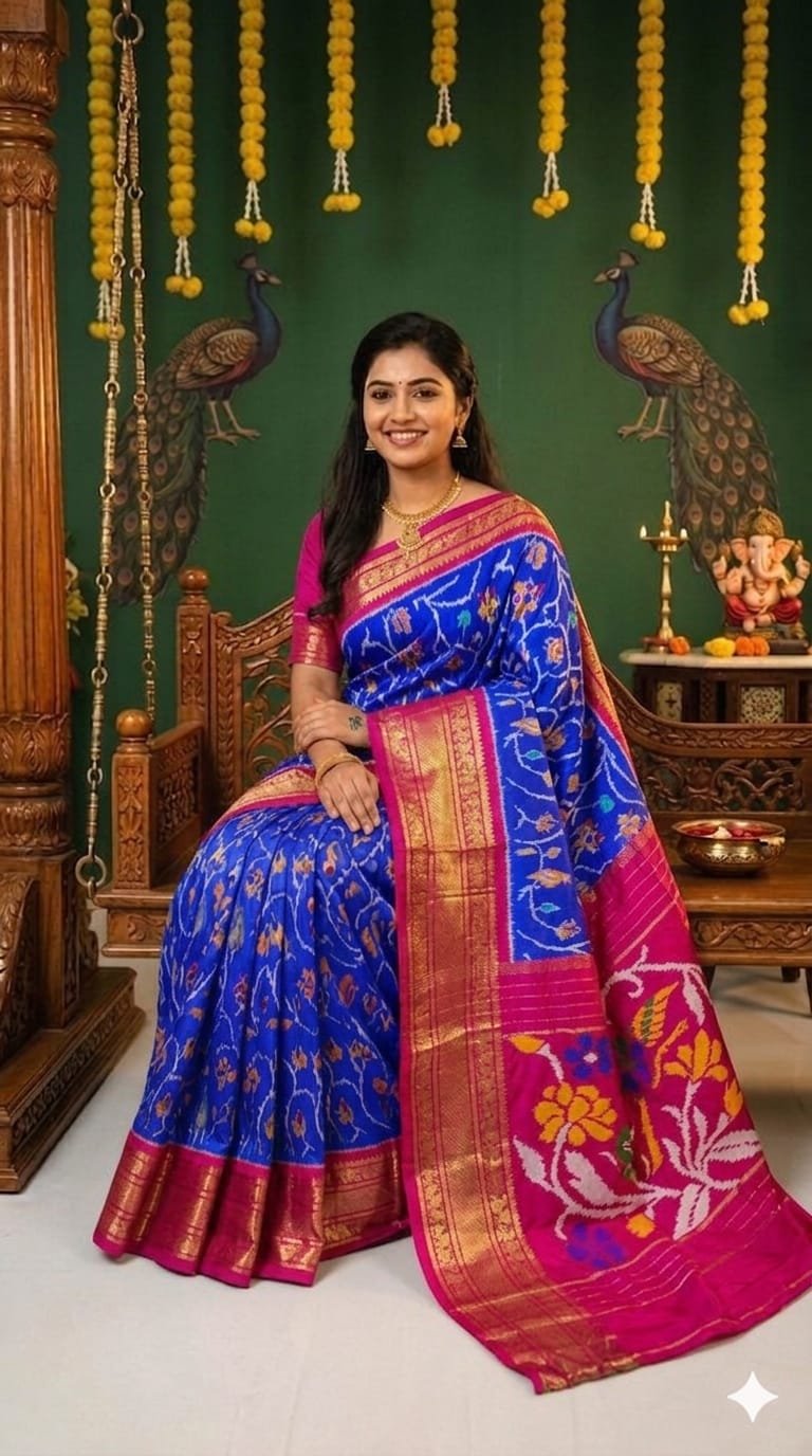 Kanchi Border Ikat - PDLSY21-KBIPIZSCD-08