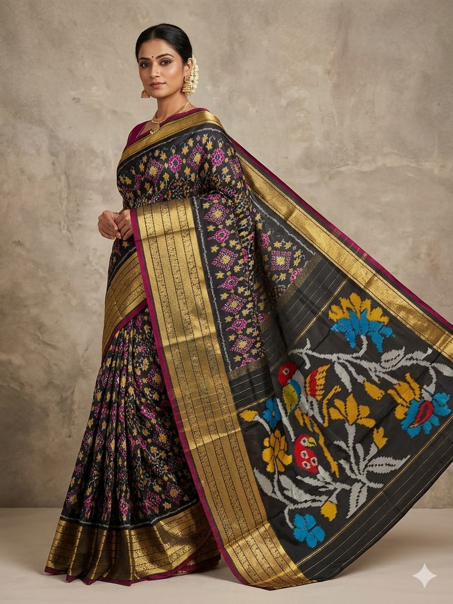 Kanchi Border Ikat - PDLSY23-KBIPIDBDC-02