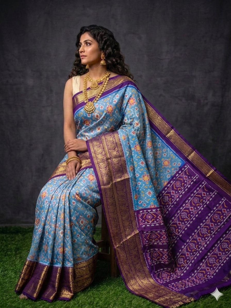 Kanchi Border Ikat - PDLSY23-KBIPIDBDC-07