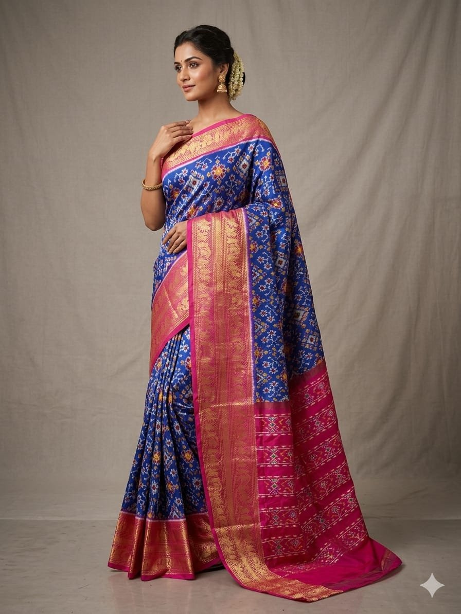 Kanchi Border Ikat - PDLSY30-KBIPIDBDC-02