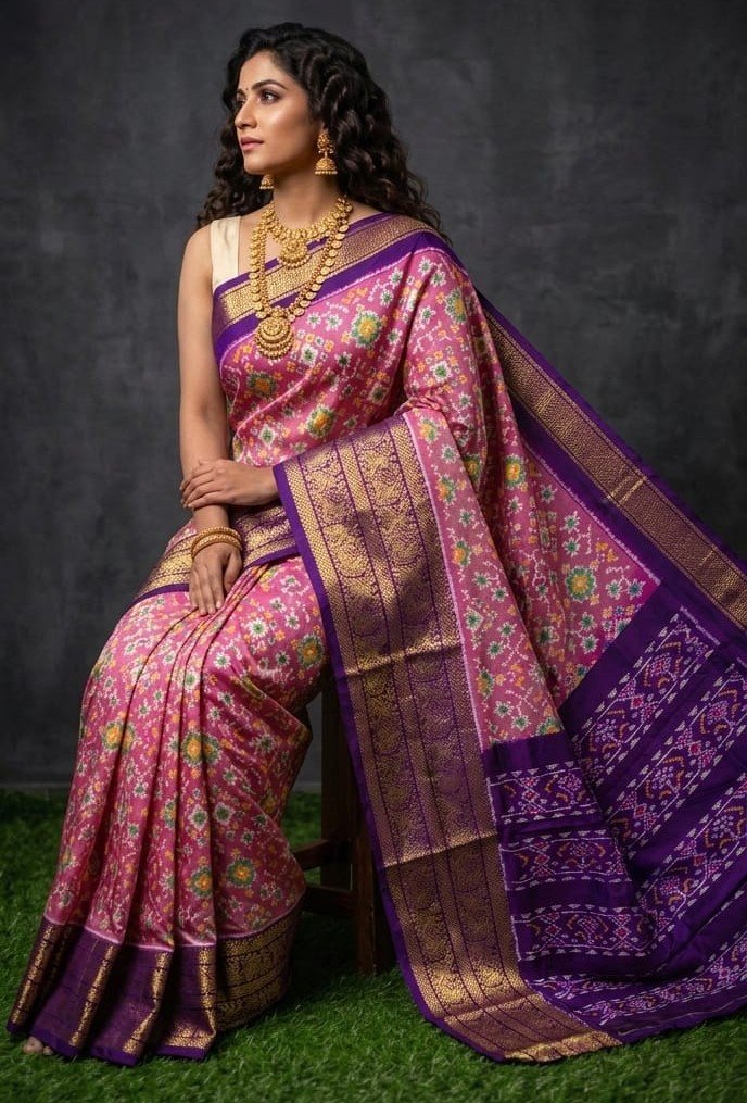 Kanchi Border Ikat - PDLSY30-KBIPIDBDC-04