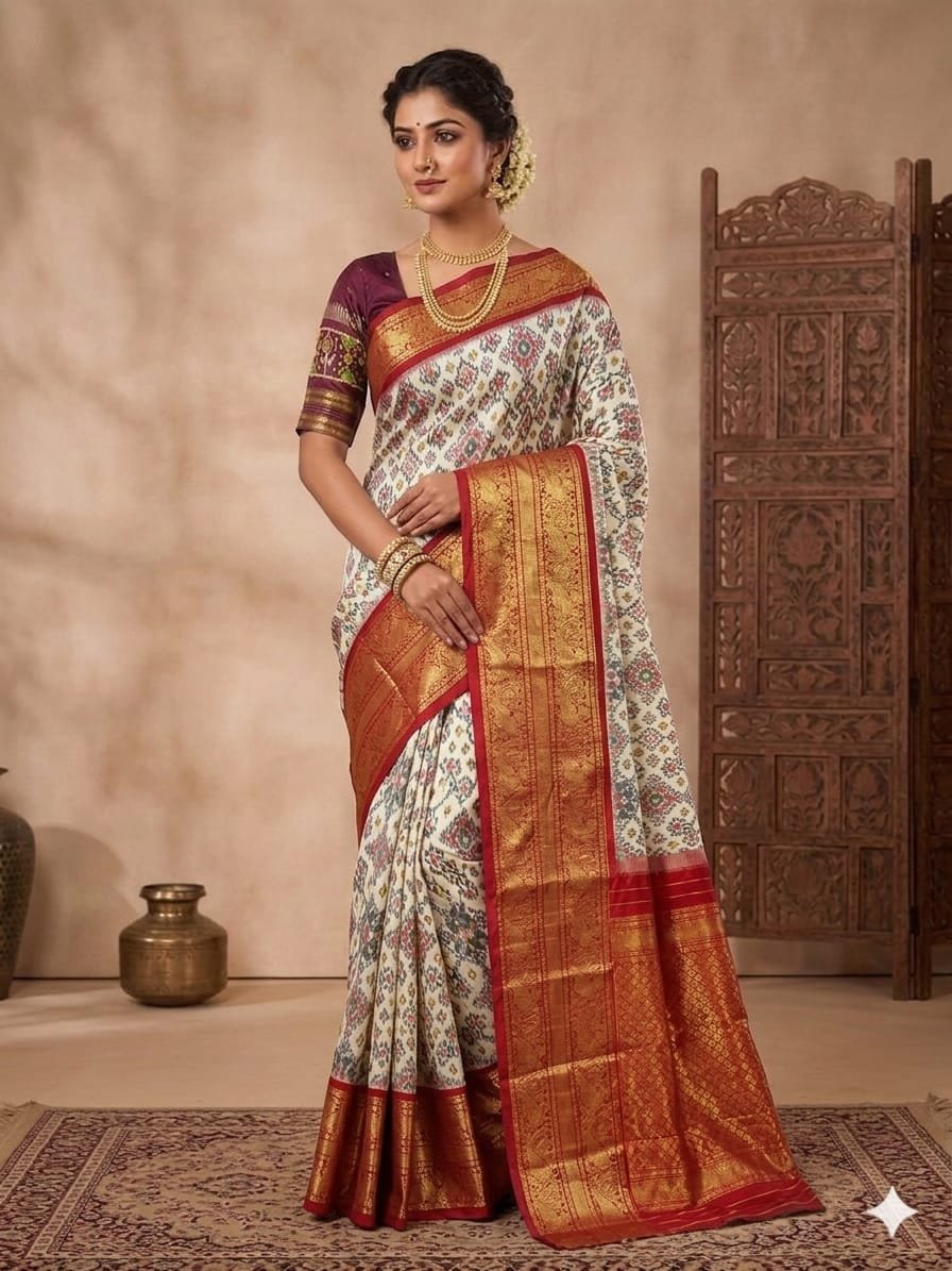 Kanchi Border Ikat - PDLSY31-KBRPIFSDD-01
