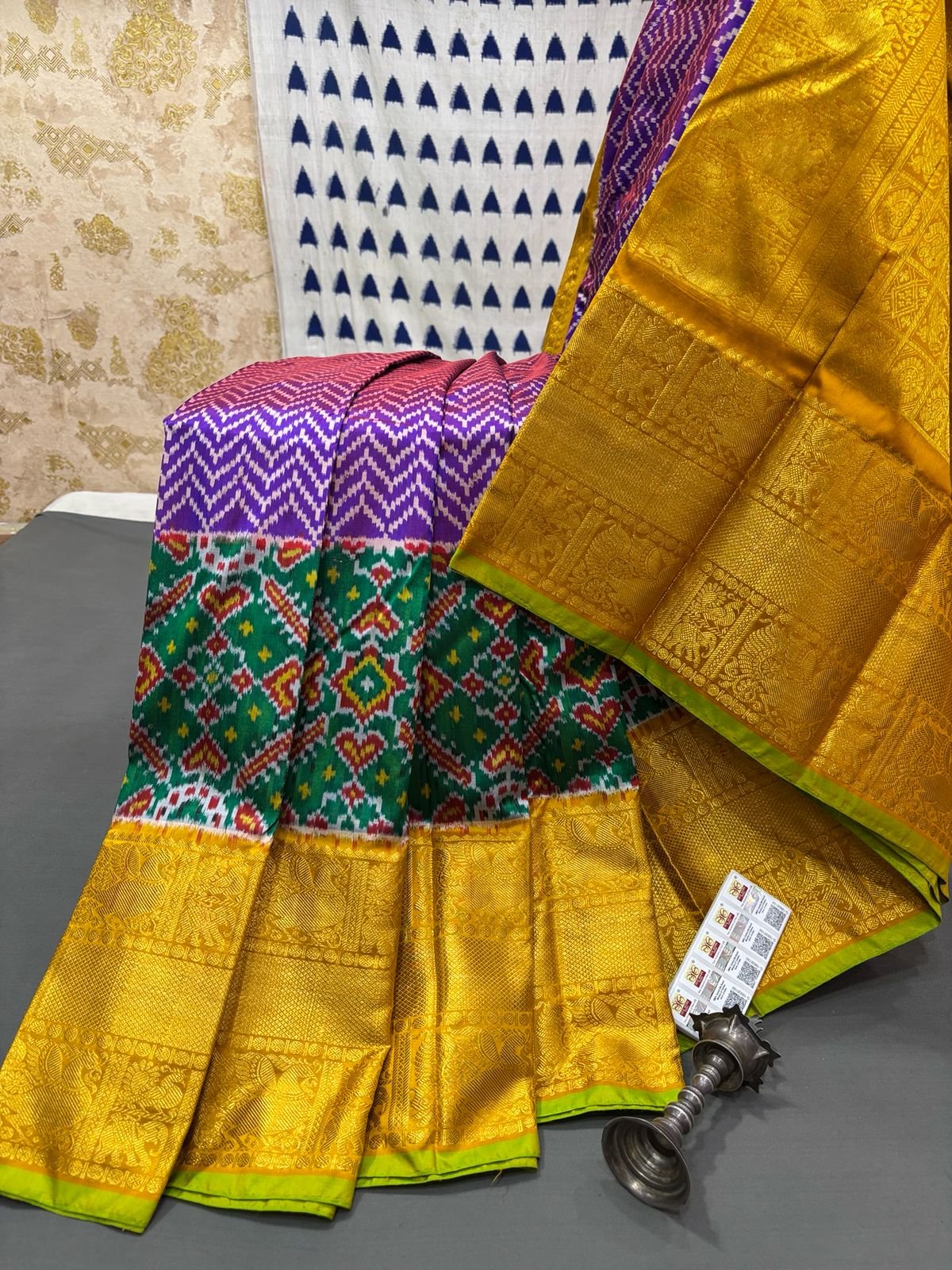Kanchi Border Ikat - PRMHY24-KBRPIFSDC-14