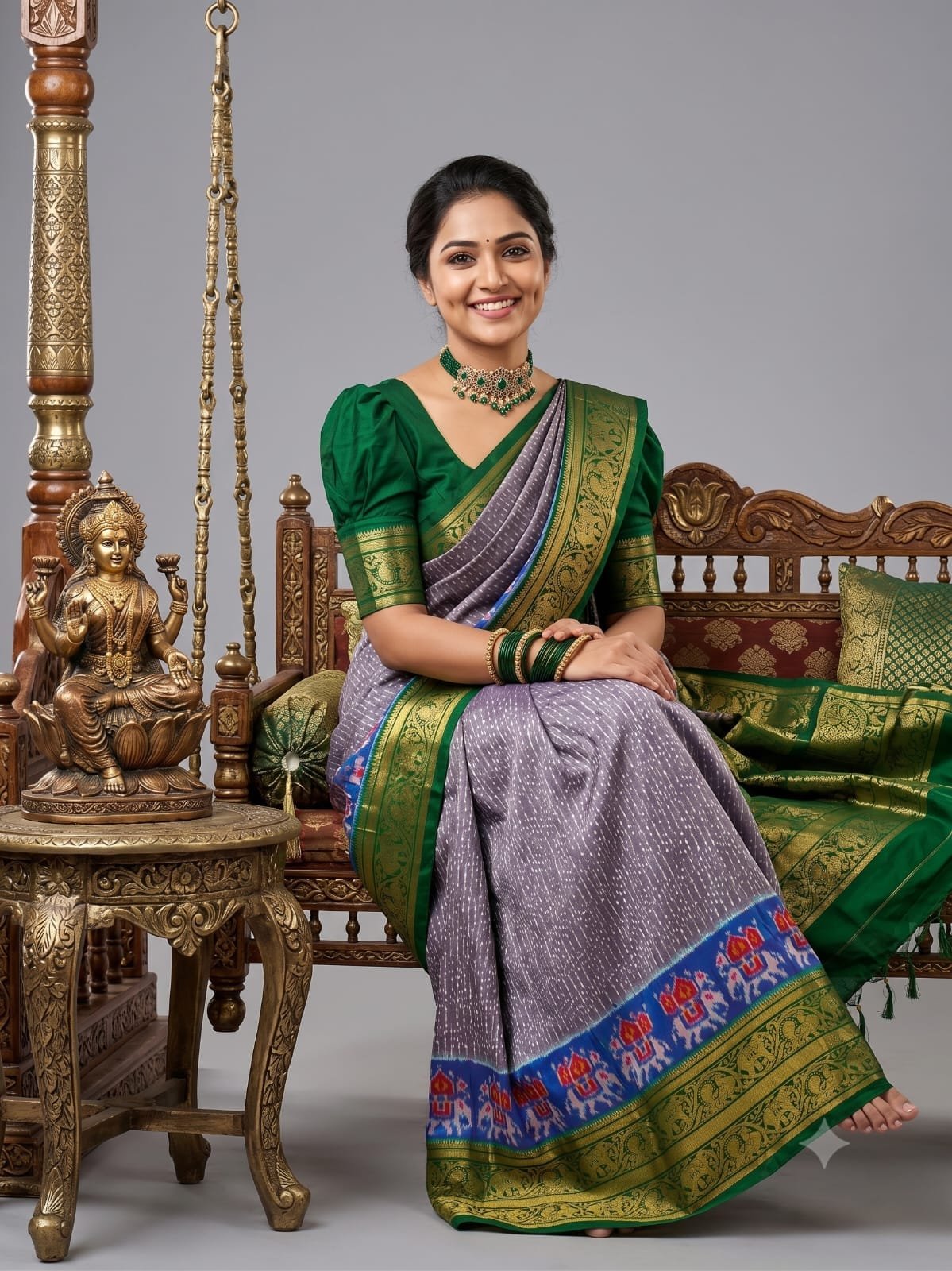 Kanchi Border Ikat - PSHLG25-KBRPIFSCD-01