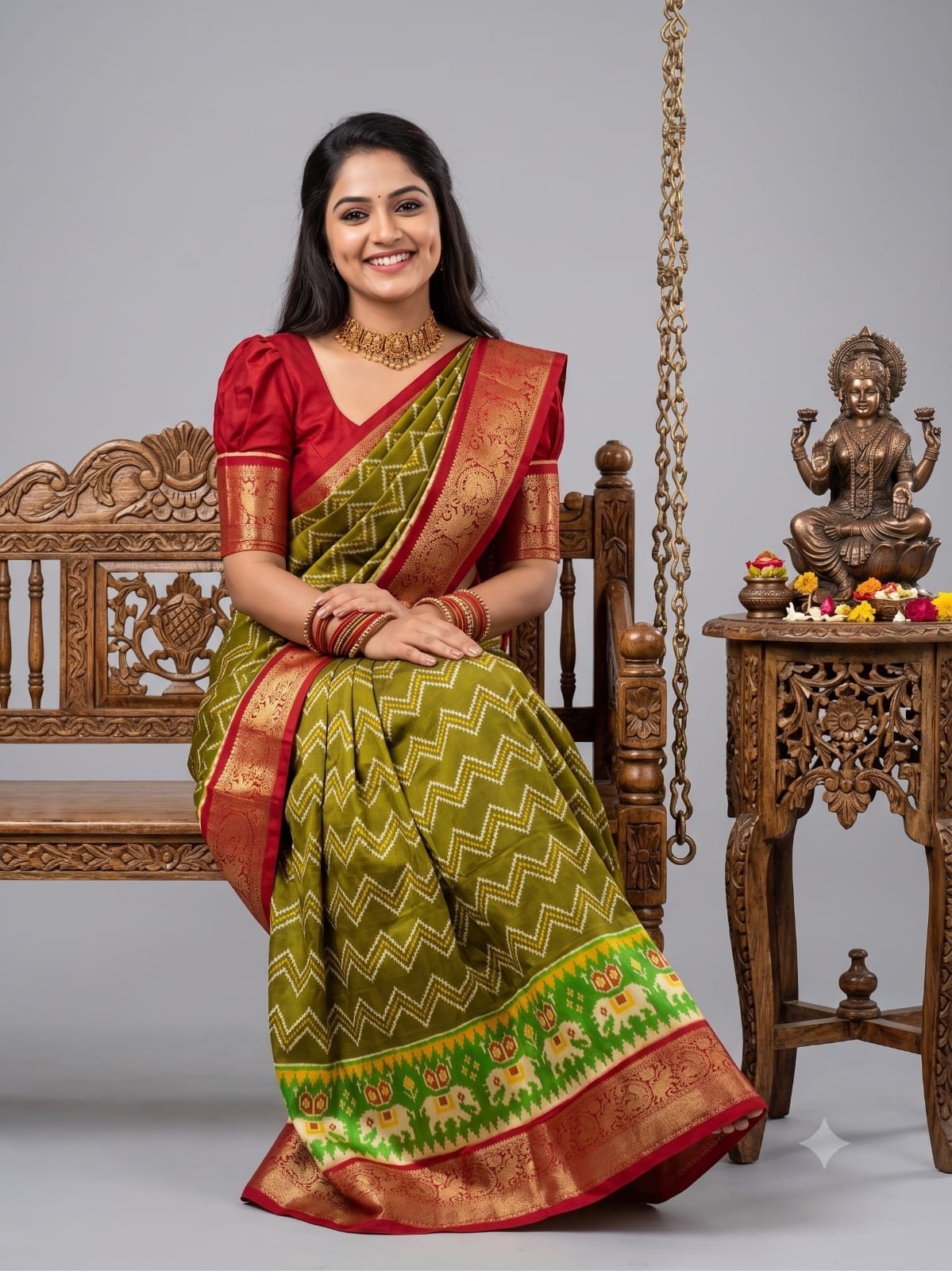 Kanchi Border Ikat - PSHLG25-KBRPIFSCD-04