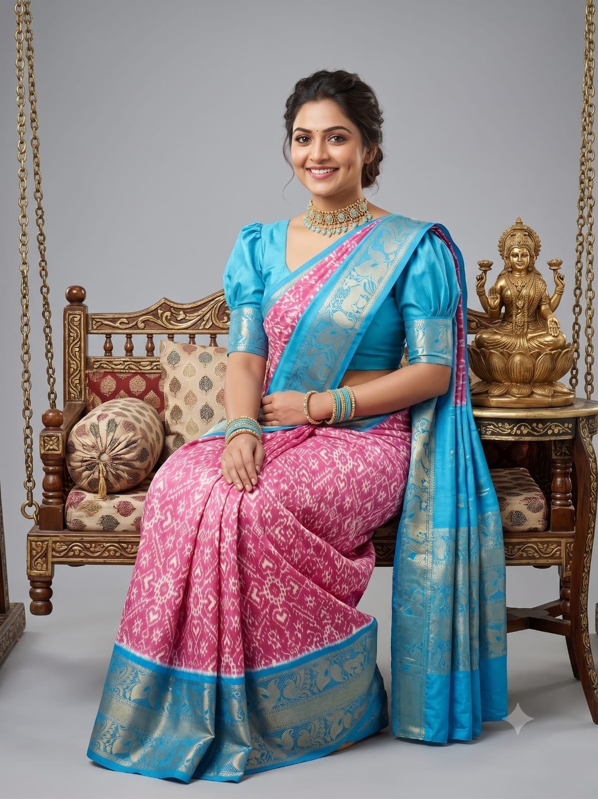 Kanchi Border Ikat - PSHLG25-KBRPIFSCD-07