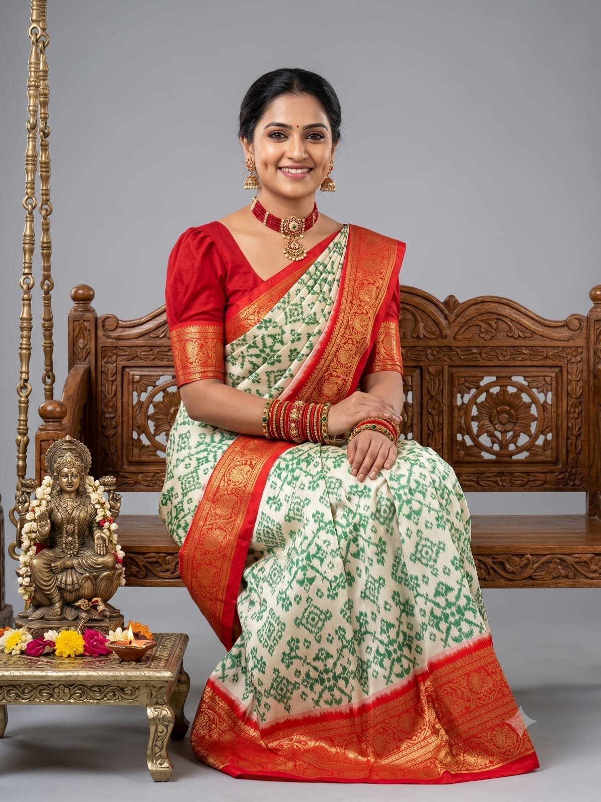 Kanchi Border Ikat - PSHLG25-KBRPIFSCD-08