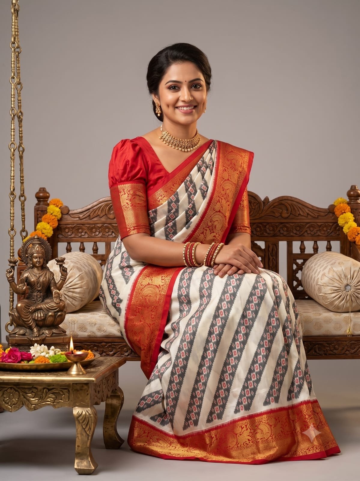 Kanchi Border Ikat - PSHLG25-KBRPIFSCD-09