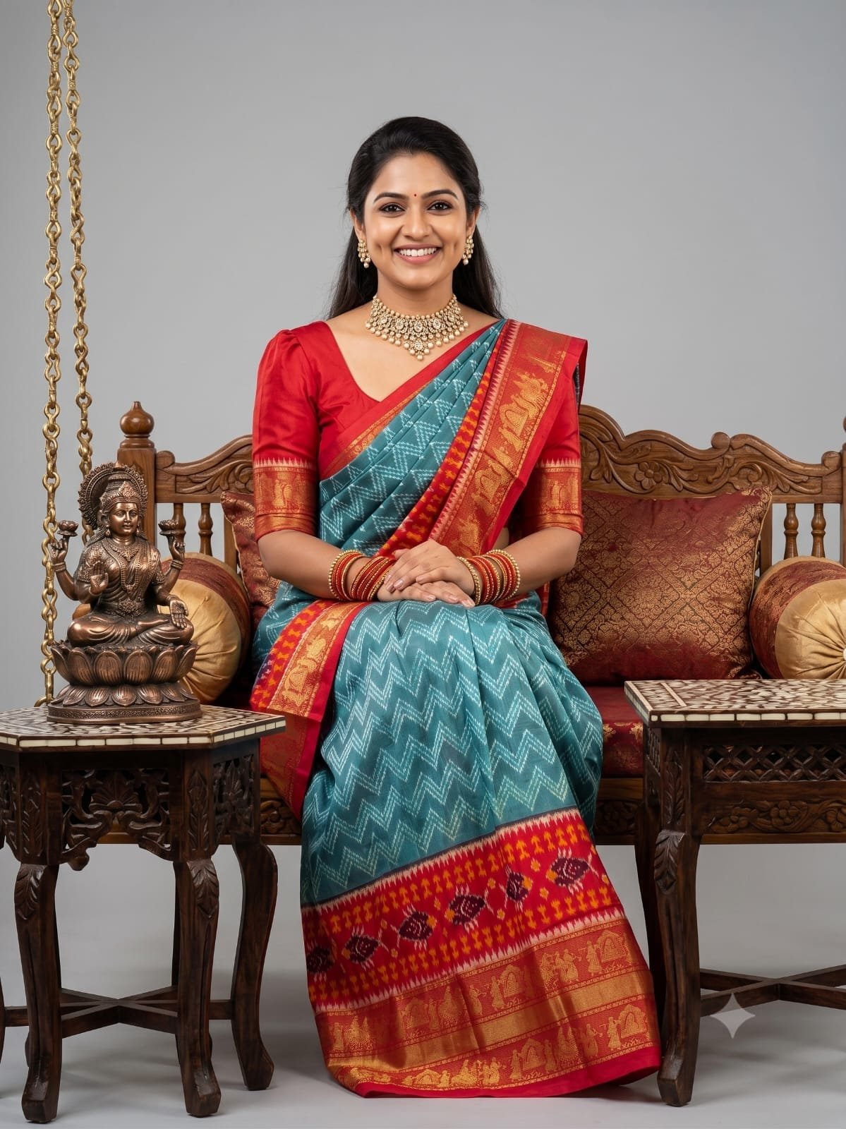 Kanchi Border Ikat - PSHLG25-KBRPIFSCD-11