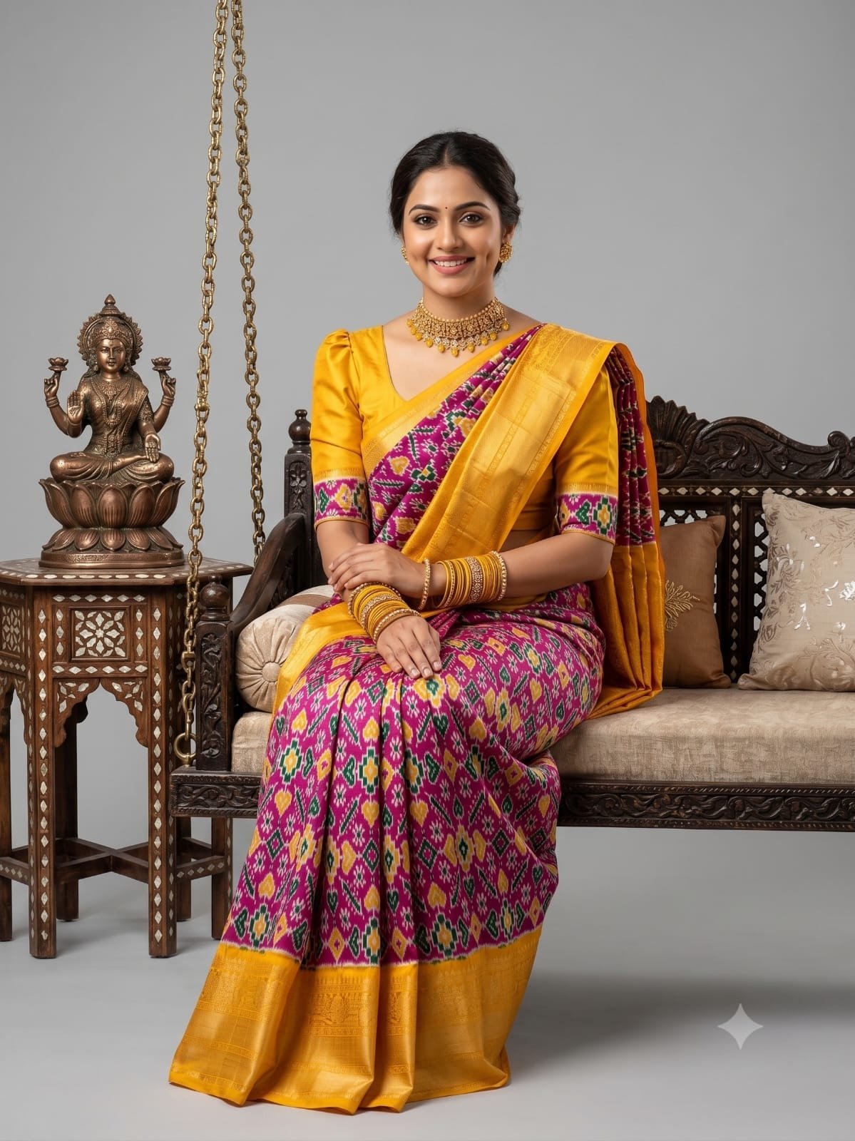 Kanchi Border Ikat - PSHLG25-KBRPIFSCD-15