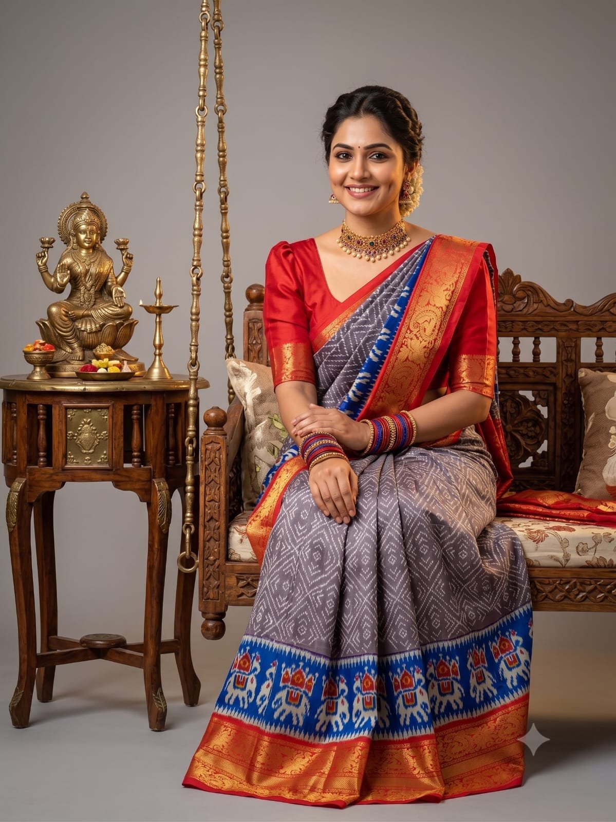 Kanchi Border Ikat - PSHLG25-KBRPIFSCD-16