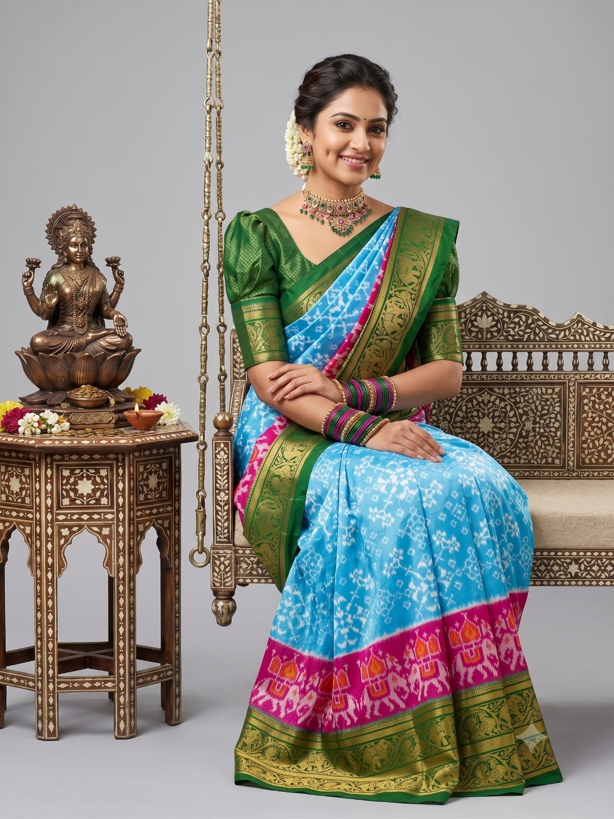 Kanchi Border Ikat - PSHLG25-KBRPIFSCD-17