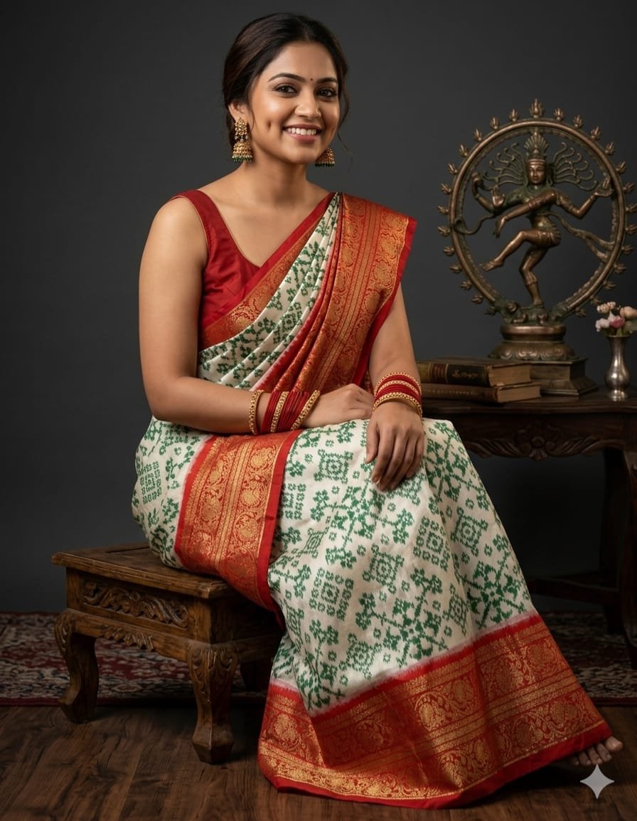 Kanchi Border Ikat - PSHLL20-KBRPIFZCD-01