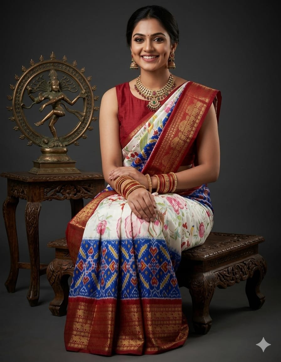 Kanchi Border Ikat - PSHLL20-KBRPIFZCD-02