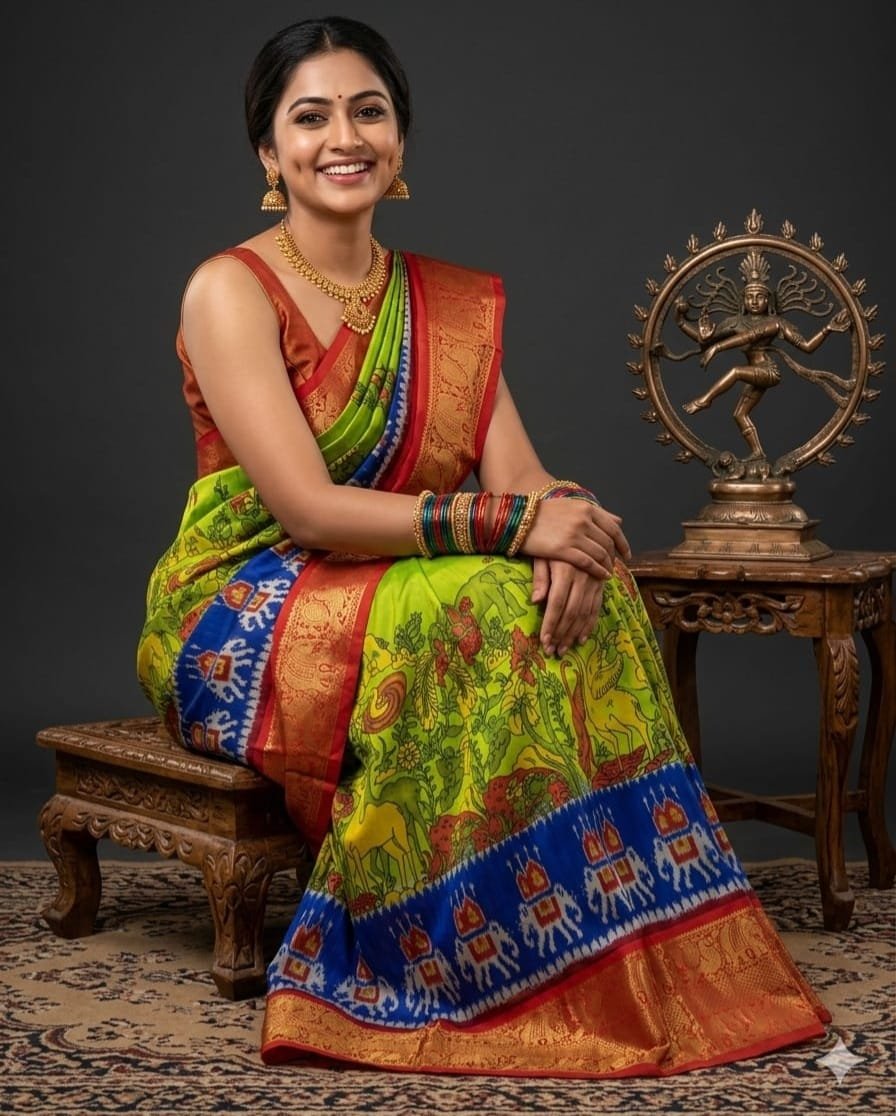 Kanchi Border Ikat - PSHLL20-KBRPIFZCD-10