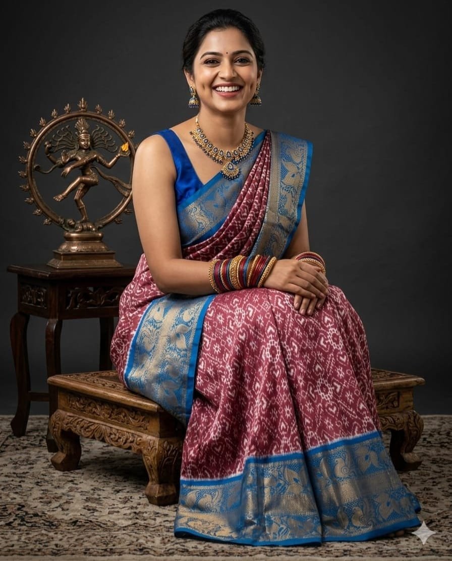 Kanchi Border Ikat - PSHLL20-KBRPIFZCD-13