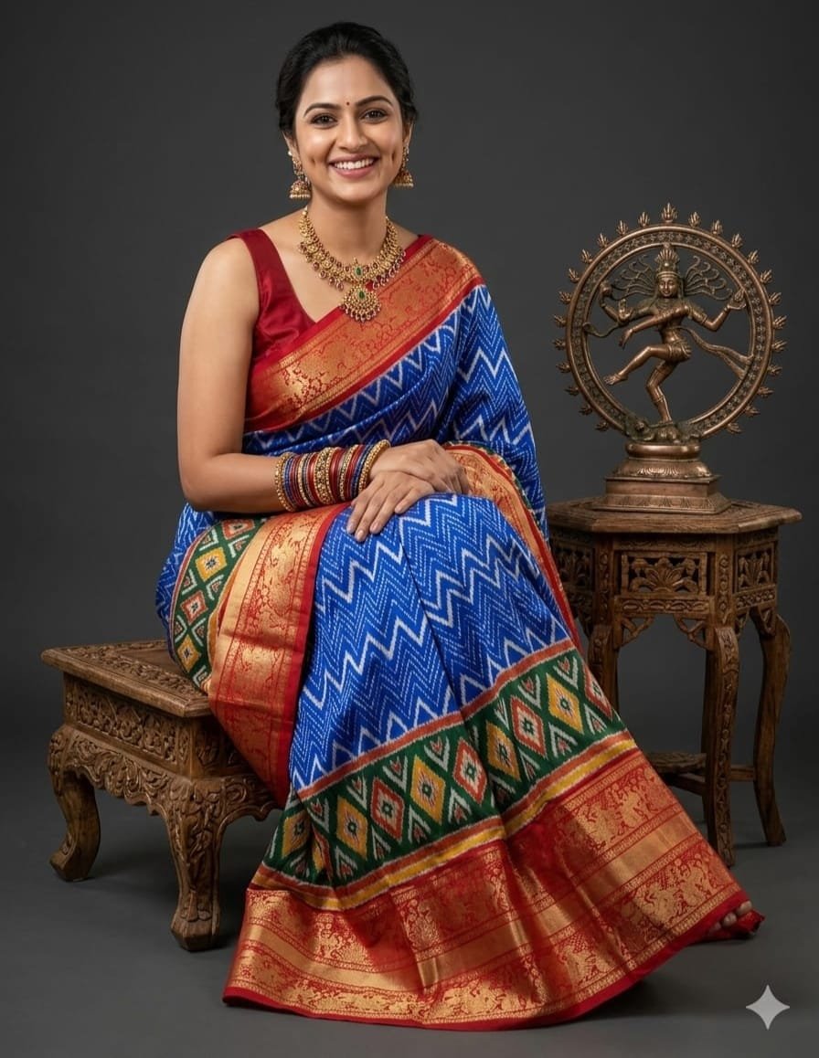 Kanchi Border Ikat - PSHLL20-KBRPIFZCD-16