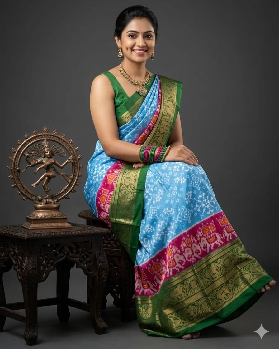 Kanchi Border Ikat - PSHLL20-KBRPIFZCD-19