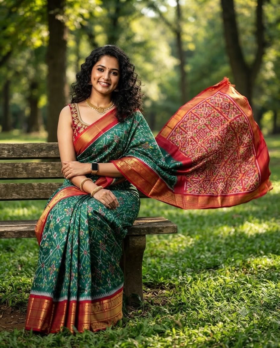 Kanchi Border Ikat - PSNTL06-KBIPIIDCD-01