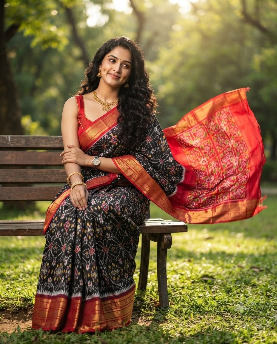 Kanchi Border Ikat - PSNTL06-KBIPIIDCD-02