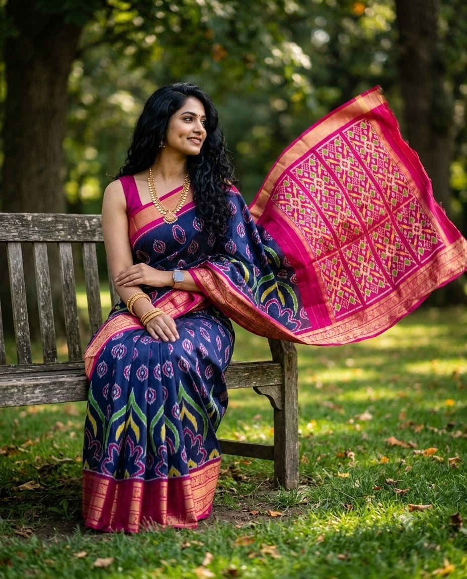 Kanchi Border Ikat - PSNTL06-KBIPIIDCD-03
