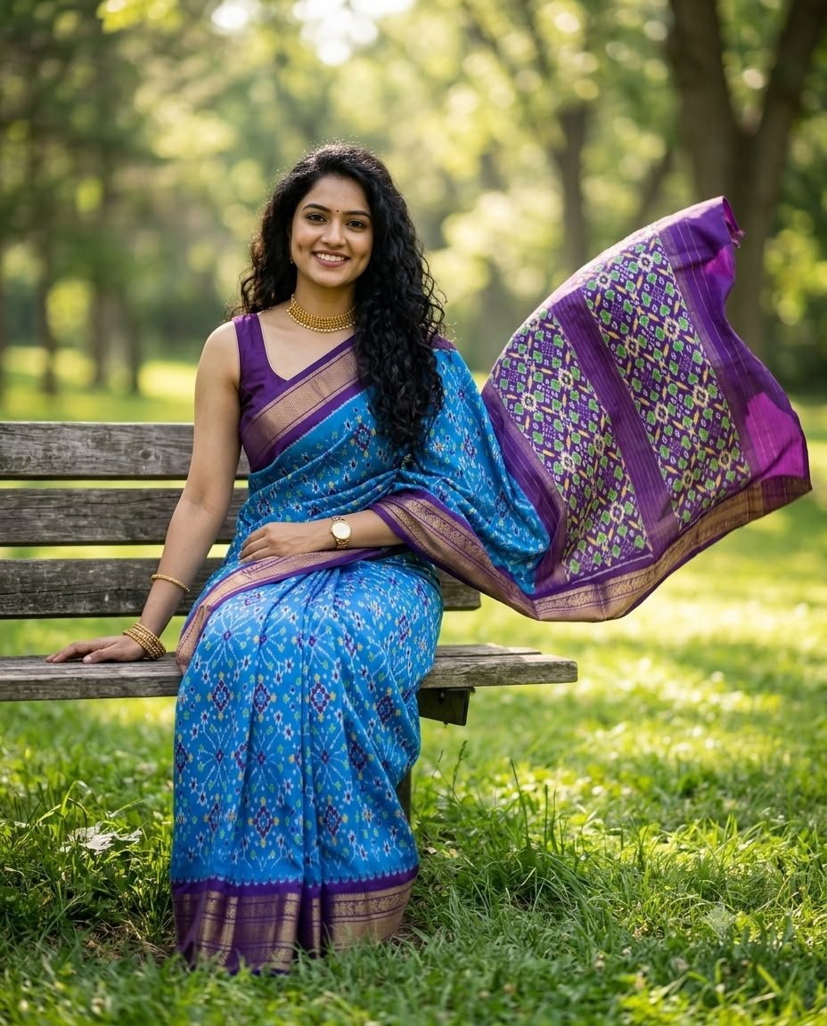 Kanchi Border Ikat - PSNTL06-KBIPIIDCD-06