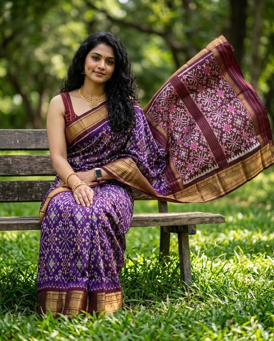 Kanchi Border Ikat - PSNTL06-KBIPIIDCD-08