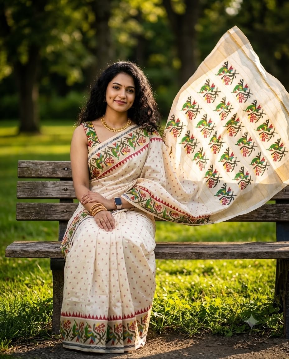 Kanchi Border Ikat - PSNTL06-KBIPIIDCD-15