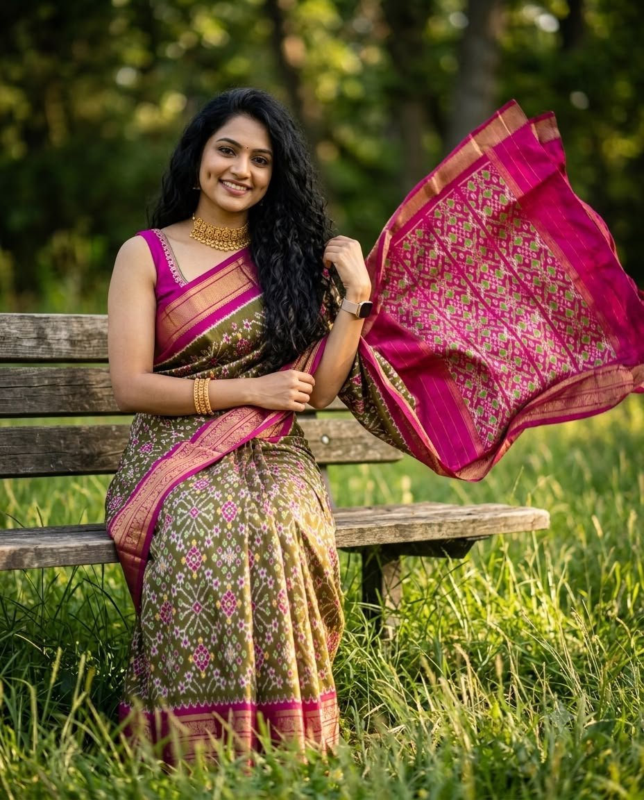 Kanchi Border Ikat - PSNTL06-KBIPIIDCD-17