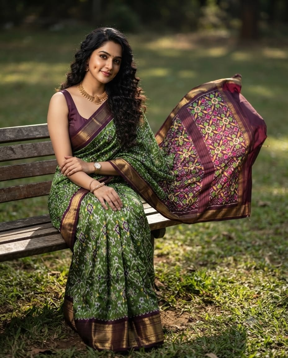 Kanchi Border Ikat - PSNTL06-KBIPIIDCD-19