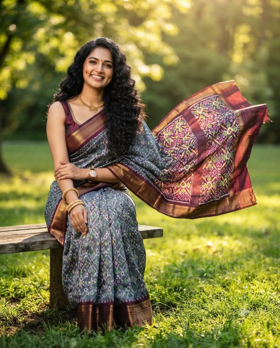 Kanchi Border Ikat - PSNTL06-KBIPIIDCD-20