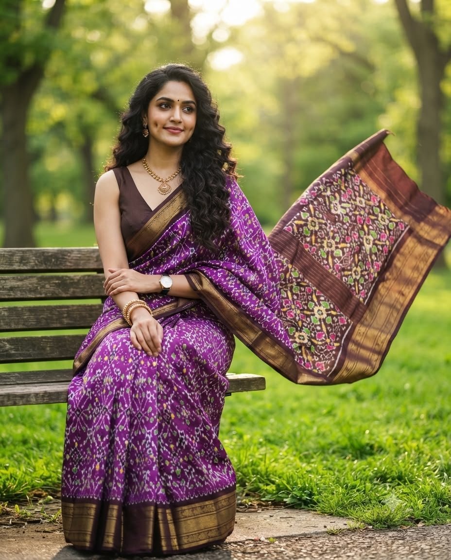 Kanchi Border Ikat - PSNTL06-KBIPIIDCD-21