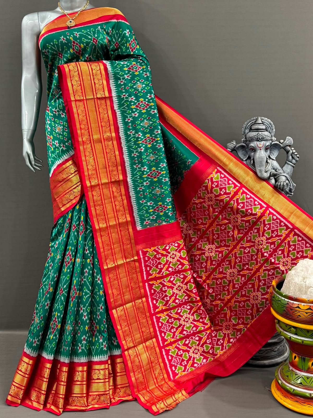 Kanchi Border Ikat - PSNTL17-KBIPIIDCD-01