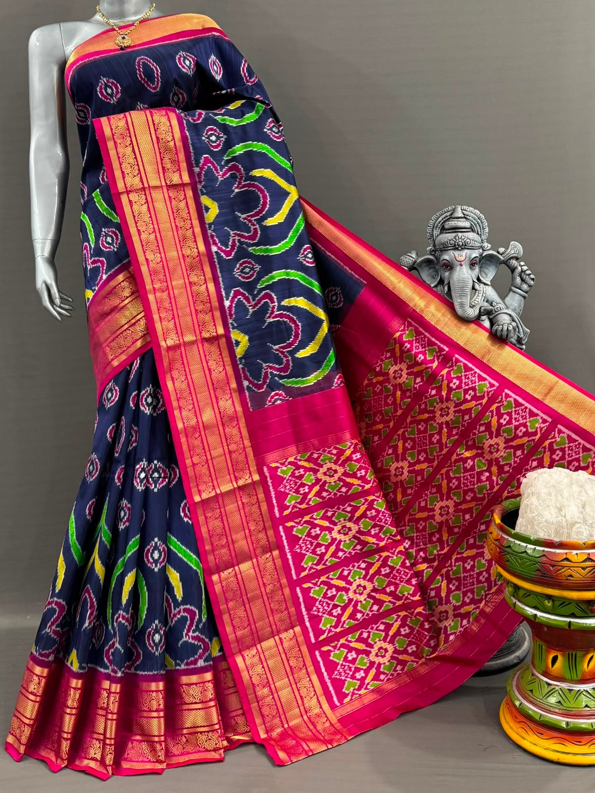 Kanchi Border Ikat - PSNTL17-KBIPIIDCD-02