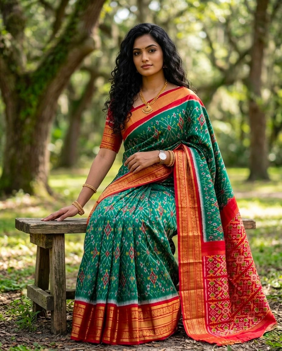 Kanchi Border Ikat - PSNTN06-KBIPIIDDC-04