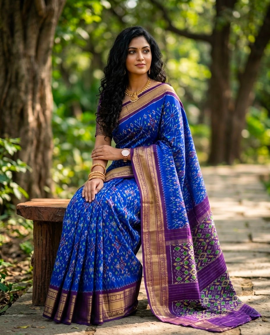 Kanchi Border Ikat - PSNTN06-KBIPIIDDC-20