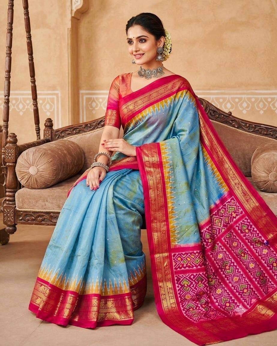 Kanchi Border Ikat - PSRGG03-KBIPICBCD-01