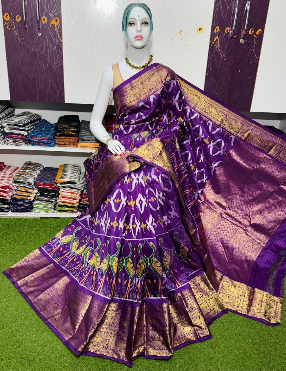 Kanchi Border Ikat - PSRGL16-KBRPIFBCD-01