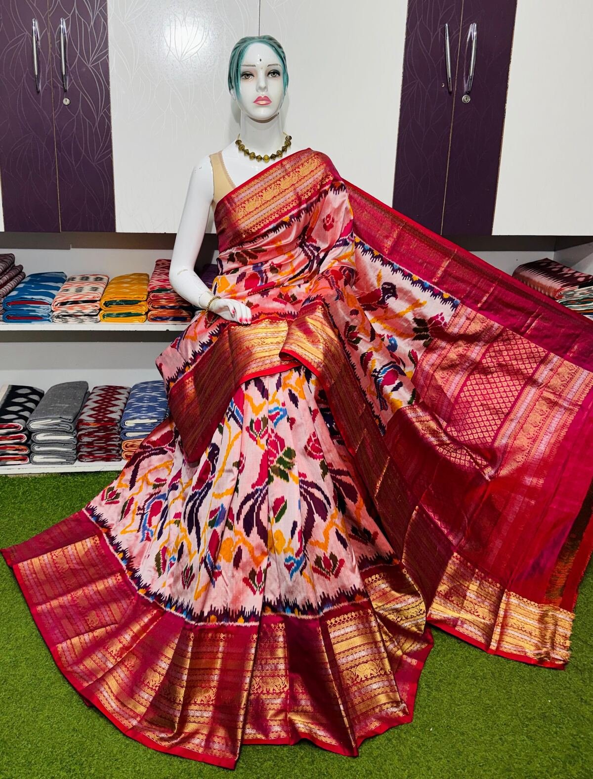 Kanchi Border Ikat - PSRGL22-KBRPIFBCD-01