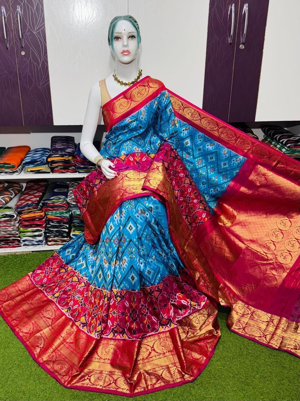 Kanchi Border Ikat - PSRGO26-KBRPIFBDC-04