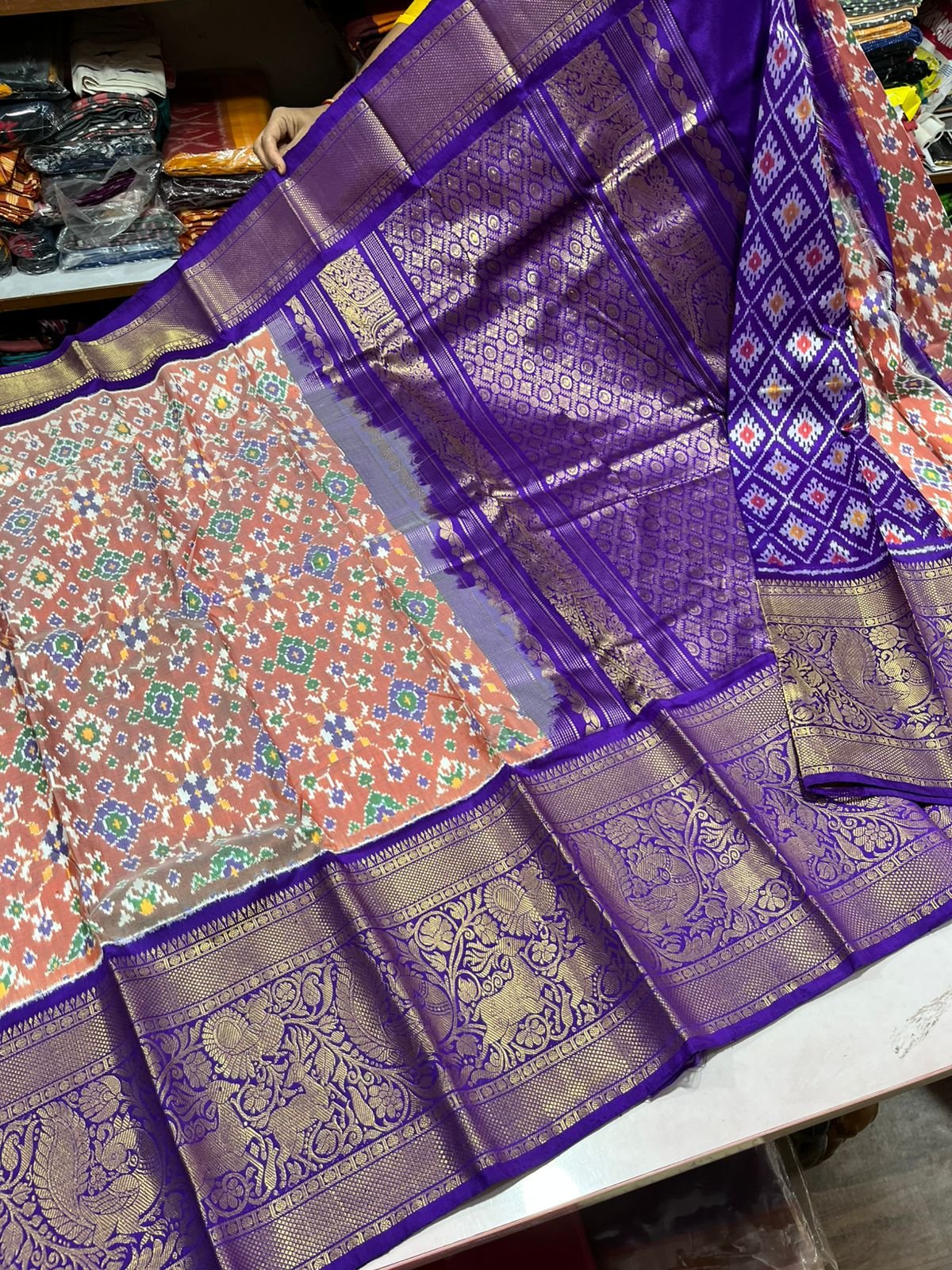 Kanchi Border Ikat - PSRHN06-KBRPIFCDC-10