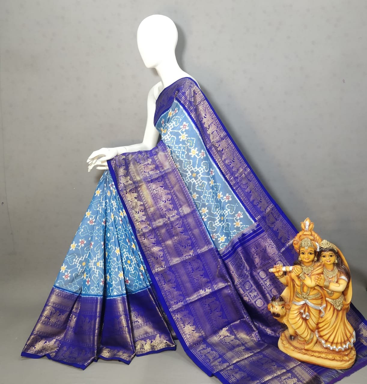 Kanchi Border Ikat - PSSIL20-KBRPIFCDD-05