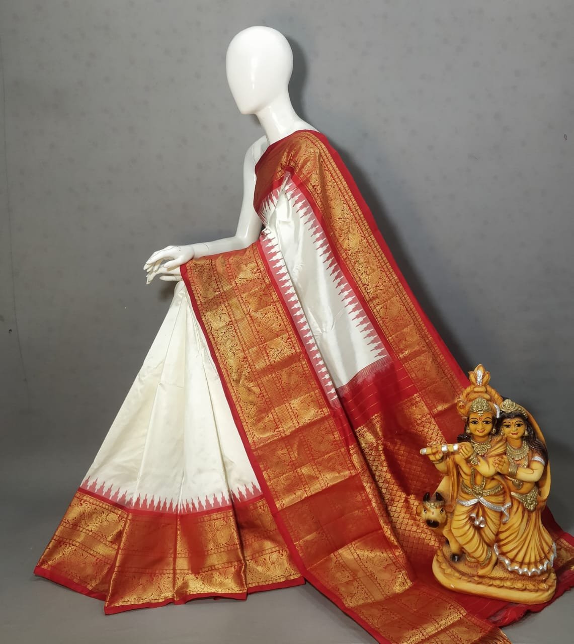 Kanchi Border Ikat - PSSIL20-KBRPIFCDD-08