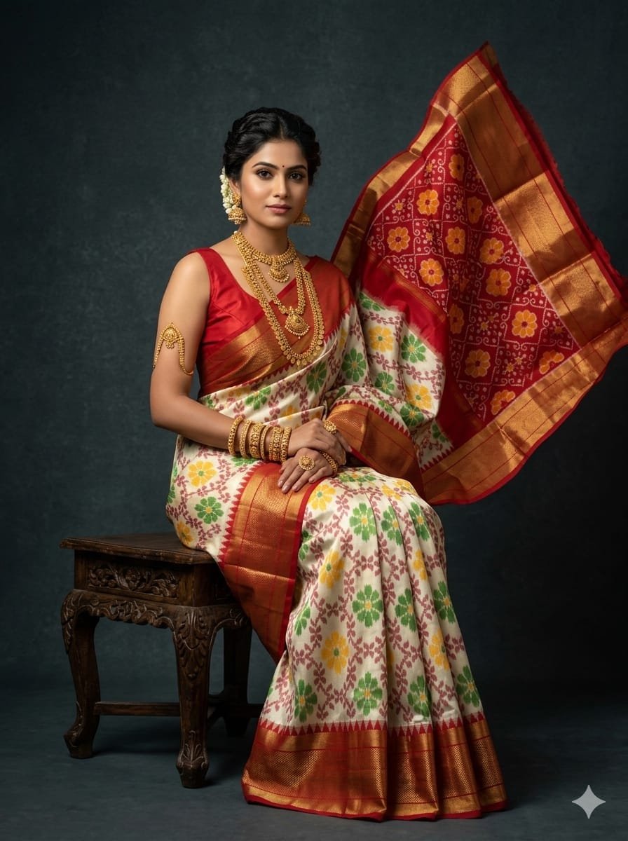 Kanchi Border Ikat - PSTHN04-KBRPICDCD-03