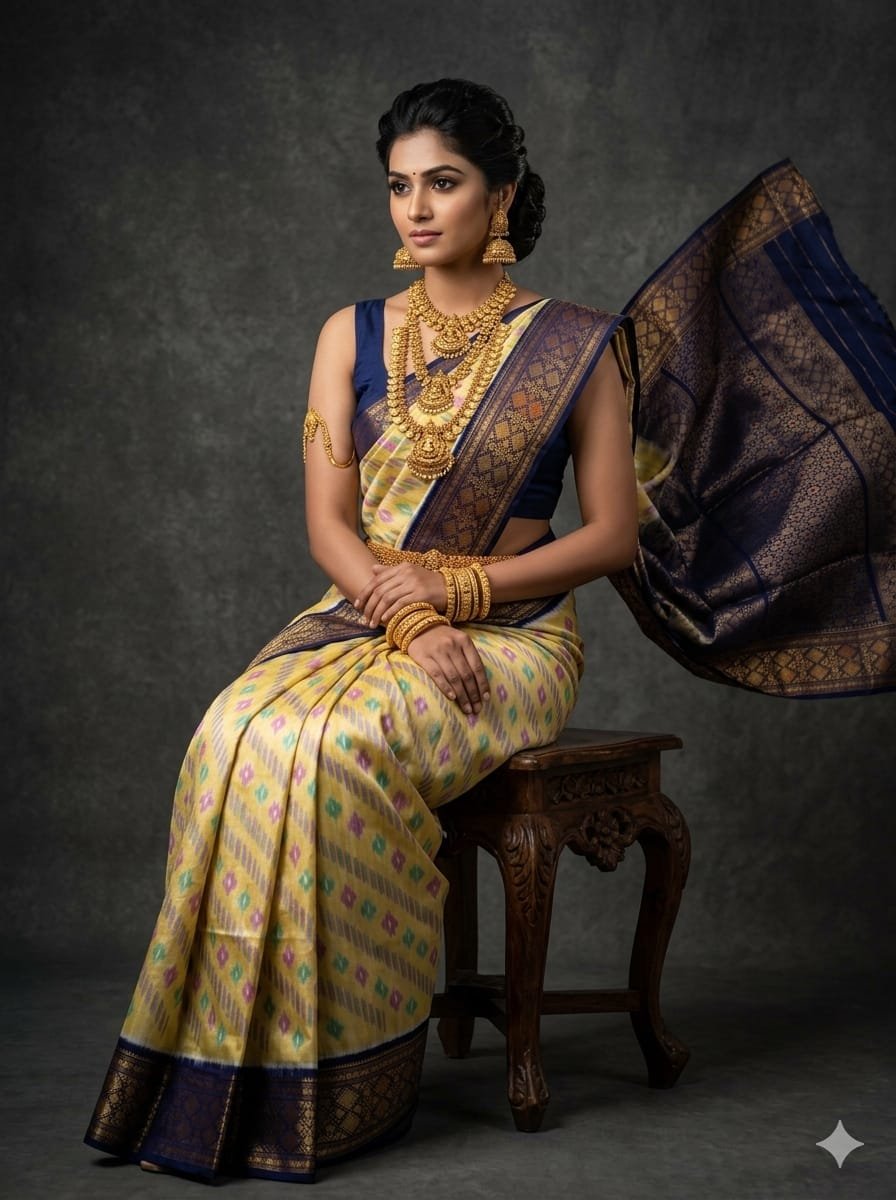 Kanchi Border Ikat - PSTHN04-KBRPICDCD-08