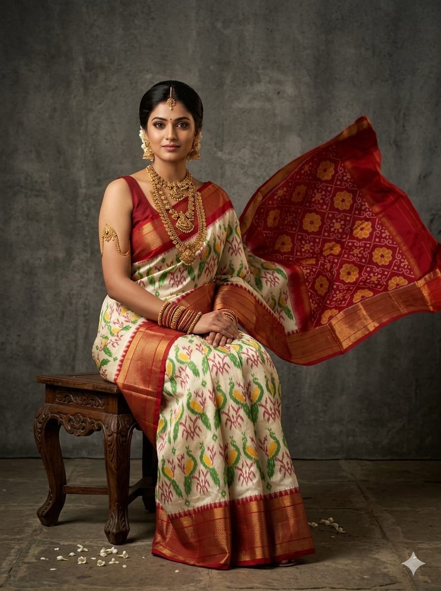 Kanchi Border Ikat - PSTHN04-KBRPICDCD-14