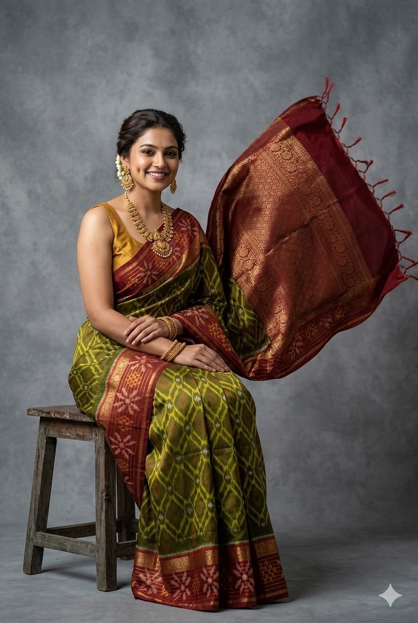 Kanchi Border Ikat - PUSNN27-KBRPCNSCD-01
