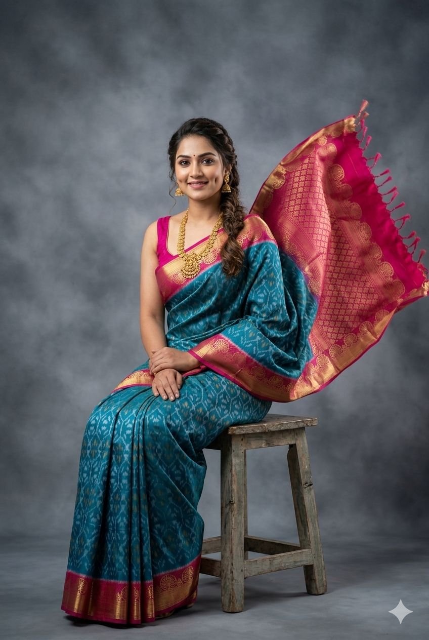 Kanchi Border Ikat - PUSNN27-KBRPCNSCD-11