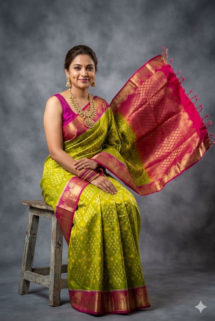 Kanchi Border Ikat - PUSNN27-KBRPCNSCD-18
